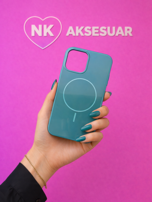 iPhone 16 ProMax FRM M-Safe Şarj Özellikli Kamera Korumalı Kılıf – Mavi Renk