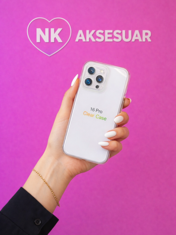 iP16 Pro Yumuşak His Şeffaf Kılıf-Şeffaf Renk