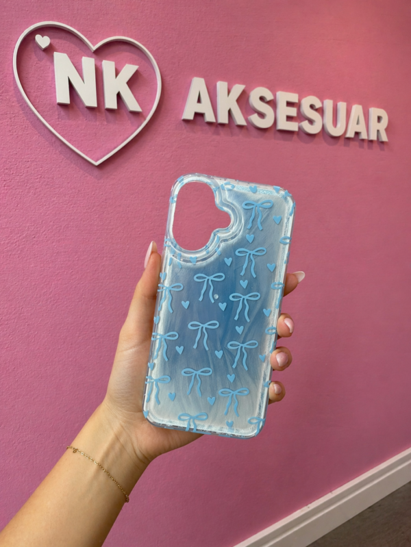 iPhone 17 Fiyonklu Turkuaz Kılıf